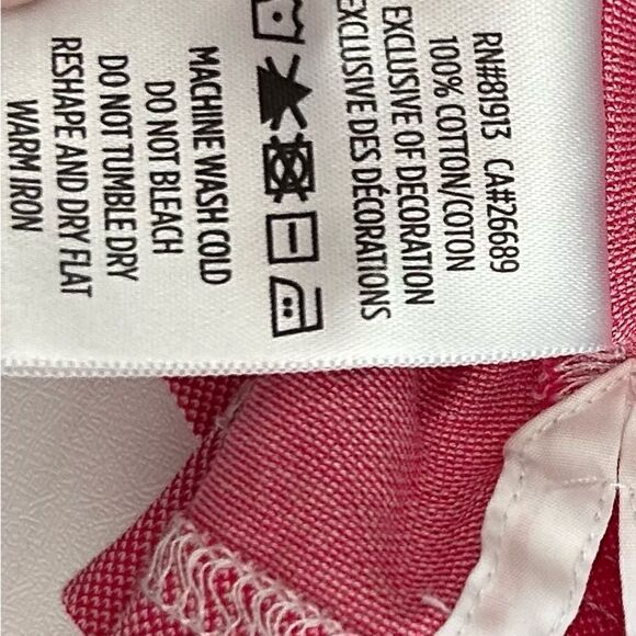 Robert Graham Red Pink 100% Cotton Short Sleeve Polo Shirt Size Medium - Picture 5 of 9